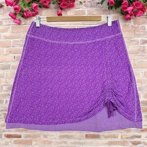 Athleta Crossroads Burnout Drawstring Stretchy Athletic Mini Skirt Grape Juice